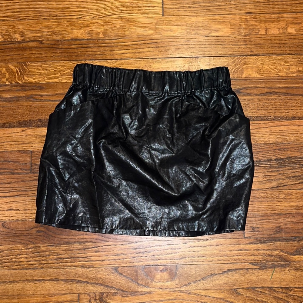 Faux Leather Zara Skirt with Pockets